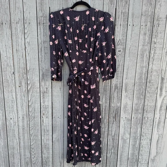 Rouje Cupro wrap midi dress Size 6 - Picture 4 of 6